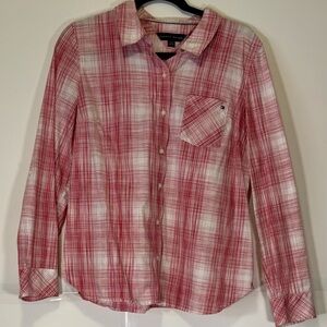 Tommy Hilfiger Red Plaid Button Down Shirt